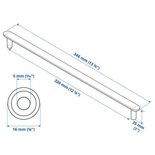 NYDALA, handle, 2 pack, 604.057.57