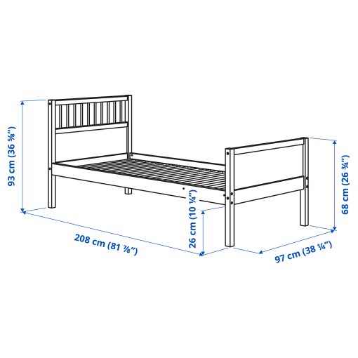 SMYGA, bed frame, 90x200 cm, 604.807.80