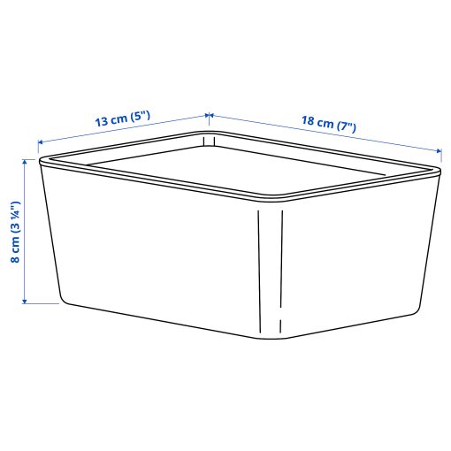 KUGGIS, κουτί με καπάκι/διαφανές, 13x18x8 cm, 605.140.30