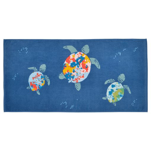 BLÅVINGAD, bath towel/turtle pattern, 70x140 cm, 605.340.66