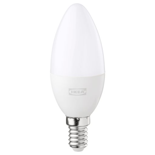 TRÅDFRI, λαμπτήρας LED E14 470 lumen/ασύρματης ρύθμισης λευκό φάσμα/κεράκι ιριδίζον, 605.454.99