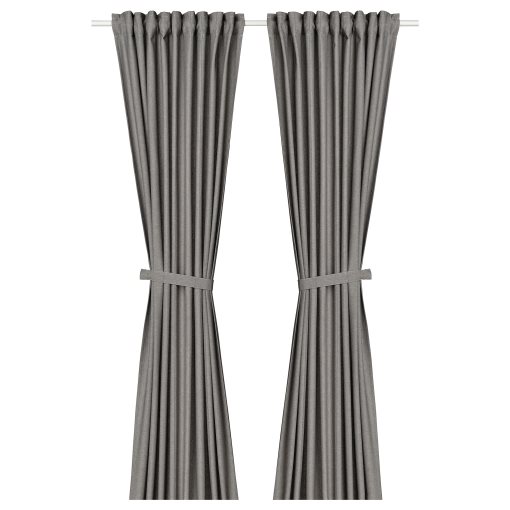 LENDA, curtains with tie-backs 1 pair, 140x300 cm, 605.528.71