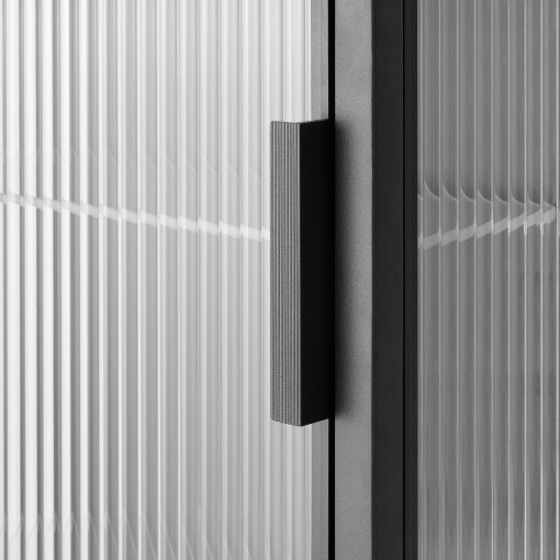 MOSSJÖN, ντουλάπι τοίχου με ράφια/γυάλινη πόρτα, 36x18x102 cm, 605.677.78