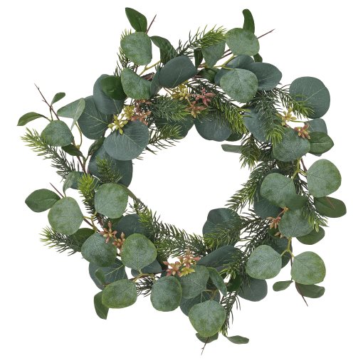 VINTERFINT, artificial wreath in/outdoor/eucalyptus, 45 cm, 605.860.41