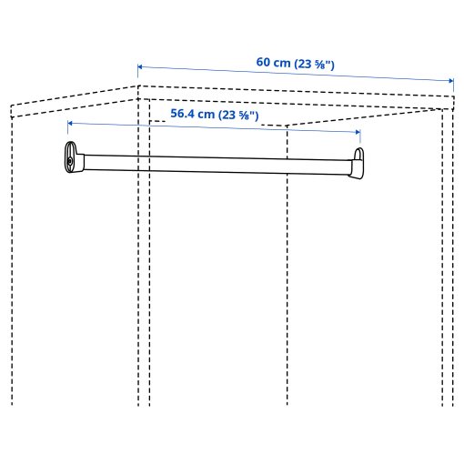 ALTARLIDEN, clothes rail, 60 cm, 605.966.91
