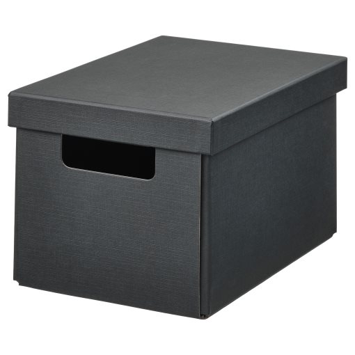 FJÄDERHARV, storage box with lid, 18x25x16 cm, 605.968.94