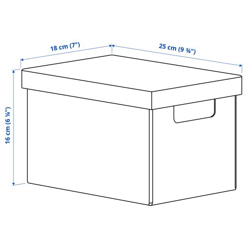 FJÄDERHARV, storage box with lid, 18x25x16 cm, 605.968.94