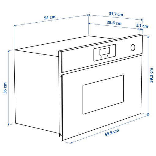 SPJUTBO, εντοιχιζόμενος φούρνος μικροκυμάτων/IKEA 300, 606.068.26