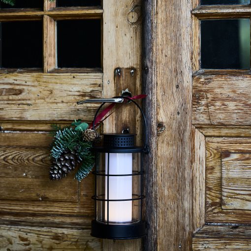 VINTERFINT, τεχνητή κρεμαστή διακόσμηση εσωτερικού/εξωτερικού χώρου/κουκουνάρι, 14 cm, 606.095.56