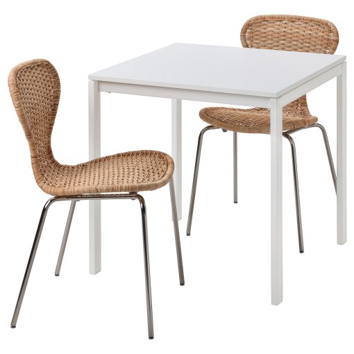 MELLTORP/ALVSTA, τραπέζι και 2 καρέκλες, 75x75 cm, 694.907.65