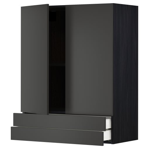 METOD/MAXIMERA, wall cabinet with 2 doors/2 drawers, 80x100 cm, 694.983.23