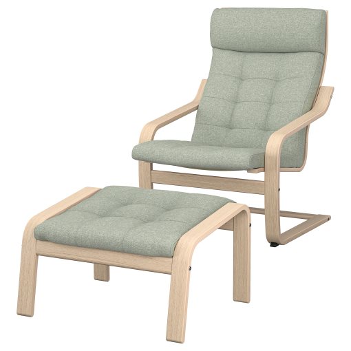 POÄNG, armchair and footstool, 695.019.38