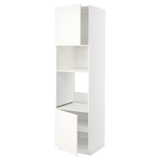 METOD, high cabinet for oven/microwave with 2 doors/shelves, 60x60x220 cm, 695.073.89