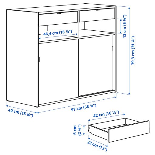 SPIKSMED, storage combination, 195x40x79 cm, 695.352.88