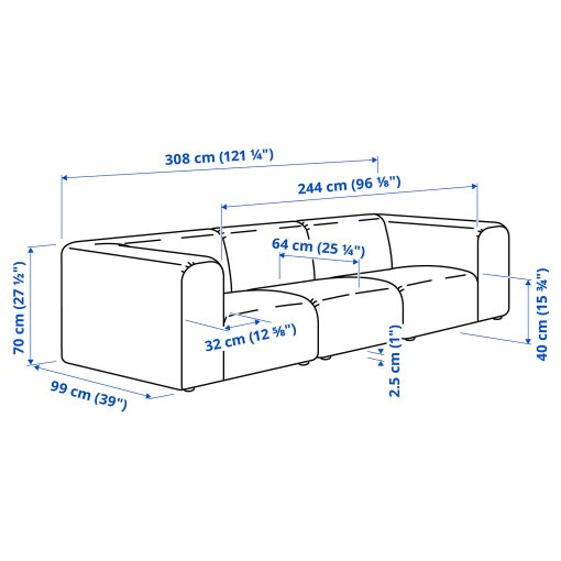 STOCKHOLM 2025, 4-seat sofa, 695.743.07