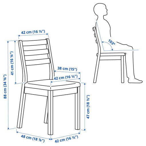 TONSTAD/TONSTAD, table and 4 chairs, 150x80 cm, 695.967.19