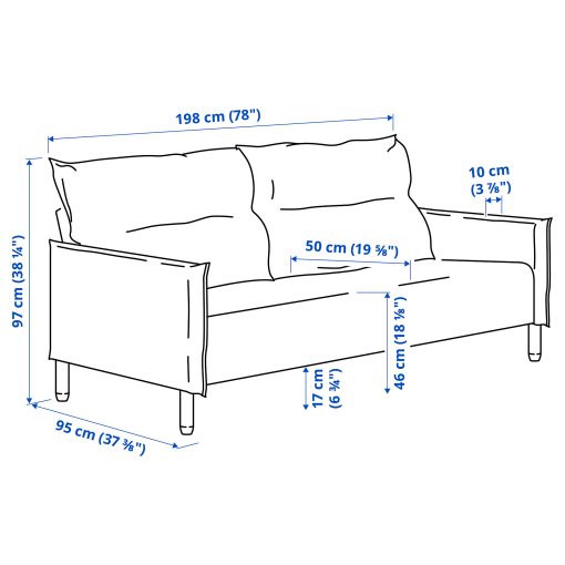 MANNARP, 3-seat sofa, 696.191.60