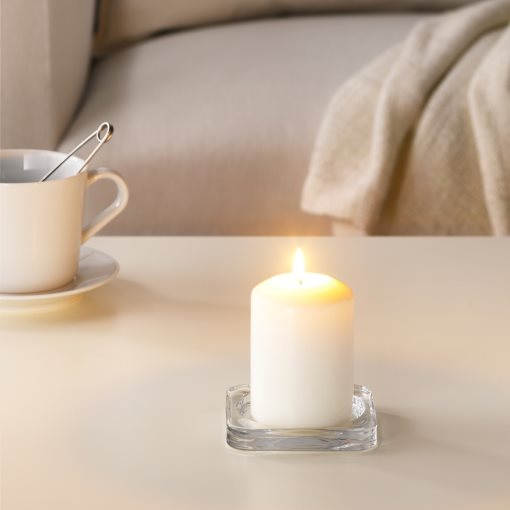 LÄTTNAD, unscented block candle, 703.384.56
