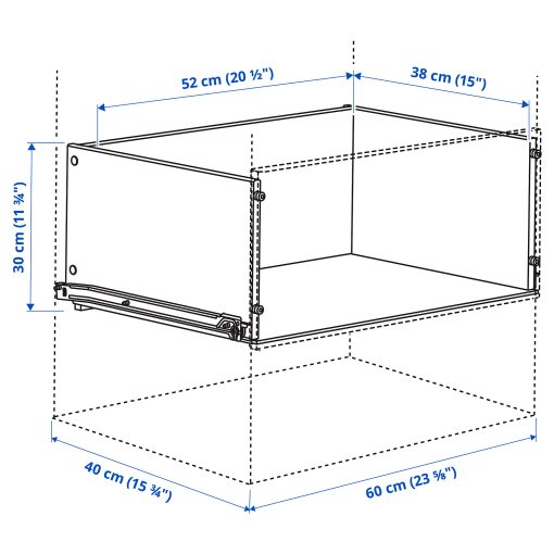 KONSTRUERA, drawer without front, 30x40 cm, 704.927.92