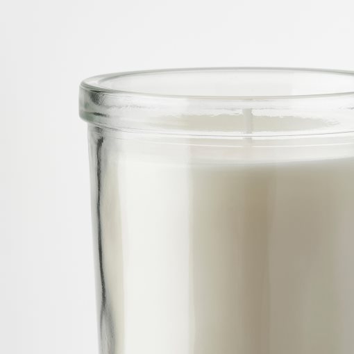 JÄMLIK, αρωματικό κερί σε ποτήρι/βανίλια, 40 ώρες, 705.021.78