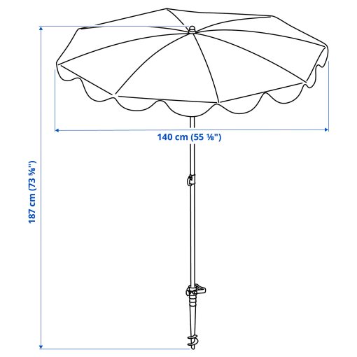 STRANDÖN, ομπρέλα ήλιου, 140 cm, 705.227.65