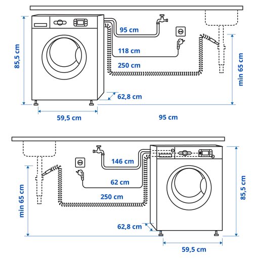 UDDARP, πλυντήριο ρούχων/IKEA 500, 8 kg, 705.254.67