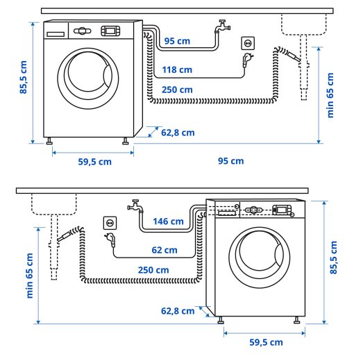 UDDARP, washing machine/IKEA 500, 8 kg, 705.254.67