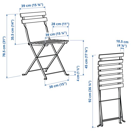 TÄRNÖ, chair/foldable, outdoor, 705.309.49