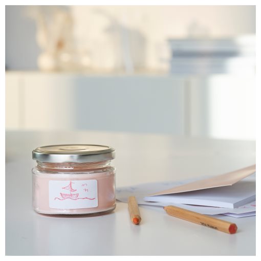 ÄDELSYREN, scented candle in glass with lid/Grapefruit & rose, 20 hr, 705.425.51