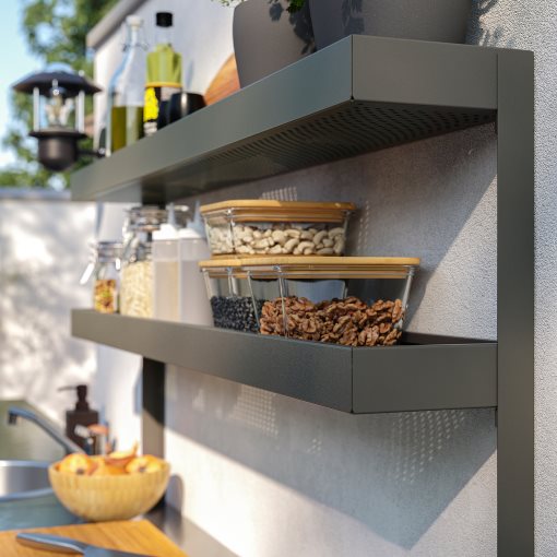 BATSKAR, add-on unit with shelves/outdoor, 120x70 cm, 705.533.99