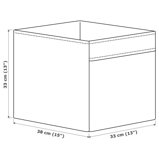 REGNBROMS, box/heart pattern, 33x38x33 cm, 705.553.55