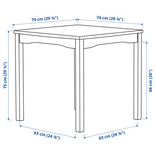 HAUGA, table, 74x74 cm, 705.767.20