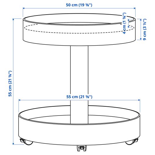 STOCKHOLM 2025, side table on castors, 705.865.59
