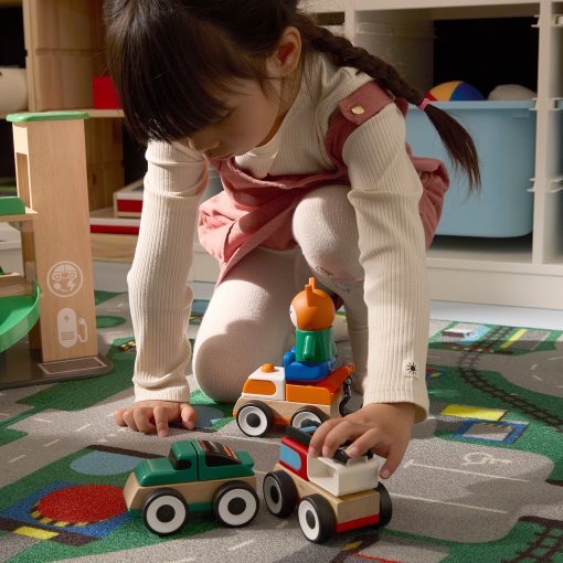 LILLABO, 3 τεμ. σετ οχημάτων/πυροσβεστικό/σπορ αυτοκίνητο/γερανός, 705.893.55