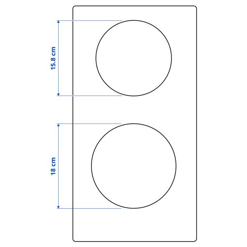 TILLREDA, portable induction hob, 2 zones, 705.931.21