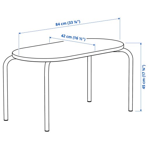 GREJSIMOJS, childrens table, 84x42 cm, 705.989.63