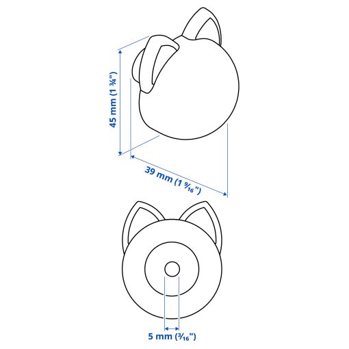 GREJSIMOJS, knob 2 pack, 38 mm, 706.174.00