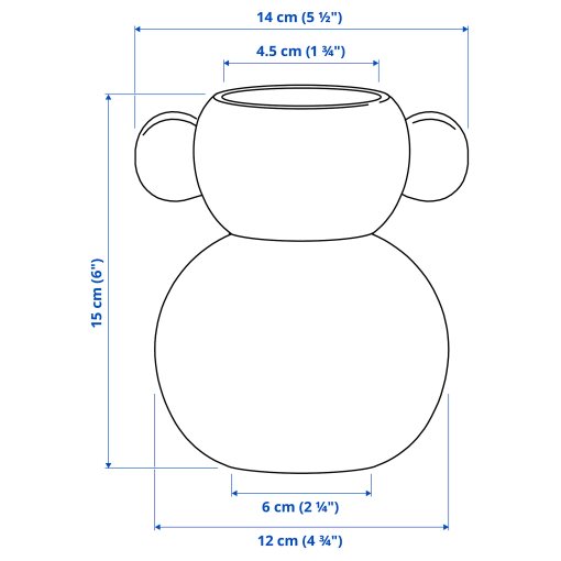 IKEA PS 2026, βάζο, 15 cm, 706.185.60