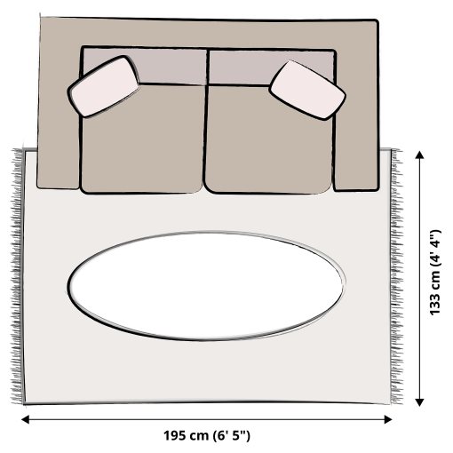 STOENSE, rug low pile, 133x195 cm, 706.291.44