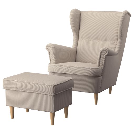 STRANDMON, armchair and footstool, 794.839.05