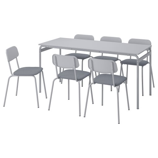 GRASALA/GRASALA, table and 6 chairs, 160 cm, 794.840.52