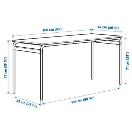 GRASALA/GRASALA, table and 6 chairs, 160 cm, 794.840.52