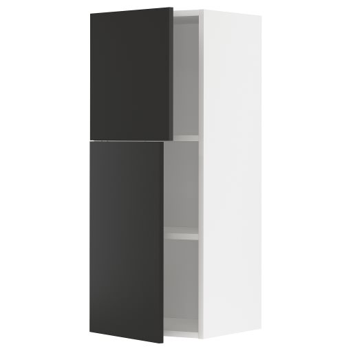 METOD, wall cabinet with shelves/2 doors, 40x100 cm, 794.983.89