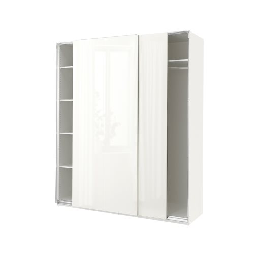 PAX/HASVIK, ντουλάπα με συρόμενες πόρτες, 200x66x236 cm, 795.031.59