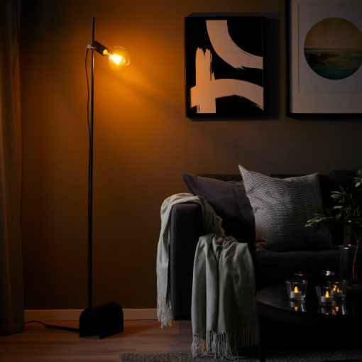 HARSLINGA/LUNNOM, floor lamp with light bulb, 795.137.90