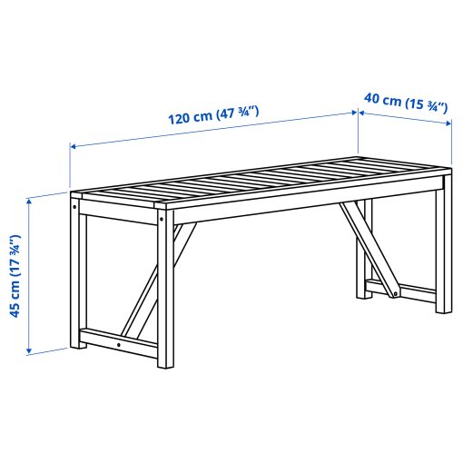 NÄMMARÖ, table/2 chairs/bench, outdoor, 795.445.36