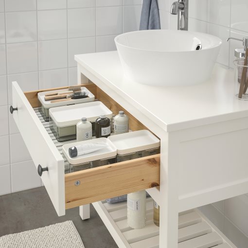HEMNES/KATTEVIK, open wash-stand with drawer/wash-basin/tap, 82x48x91 cm, 795.467.57