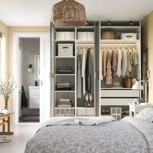 PAX/KAMMAR/GULL, συνδυασμός ντουλάπας, 200x60x236 cm, 795.725.86