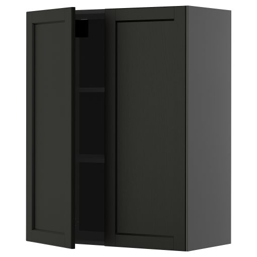 METOD, wall cabinet with shelves/2 doors, 80x100 cm, 795.889.31