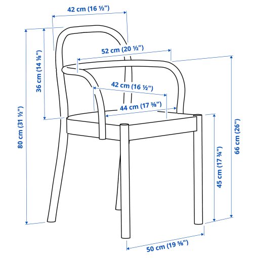 BERGSHYTT/STOCK, table and 6 chairs, 240x93 cm, 796.084.15